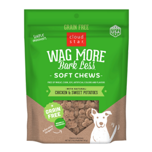 Cloud Star Wag More Bark Less Grain-Free Soft & Chewy with Chicken & Sweet Potato Dog Treats 5 oz Online