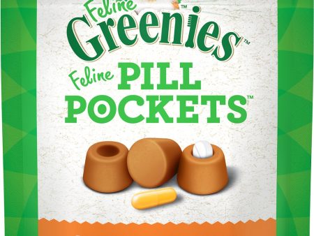 Greenies Pill Pockets Feline Chicken Flavor Cat Treats, 45 Count For Sale