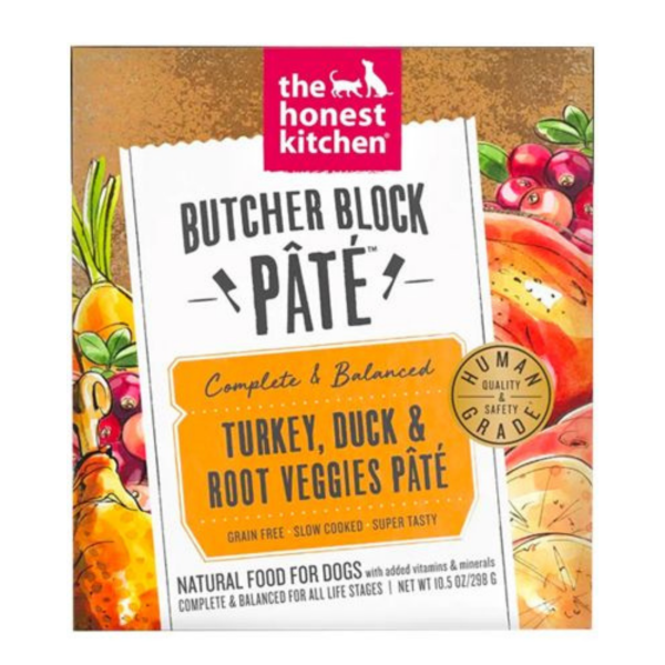 The Honest Kitchen Butcher Block Pate Turkey, Duck & Root Veggies Pate Wet Dog Food, 10.5-oz Fashion