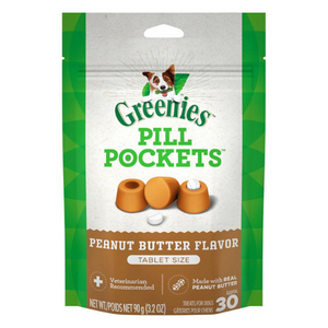 Greenies Pill Pockets Canine Peanut Butter Flavor Dog Treats, 30 Tablets For Sale