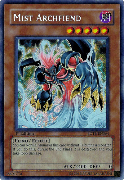 Mist Archfiend [FOTB-EN064] Secret Rare For Cheap